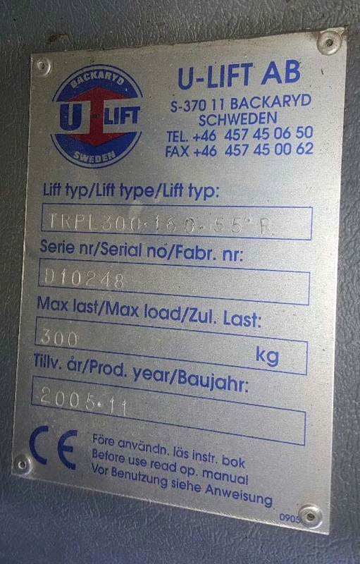 U-lift - Handikaplift - Backaryd